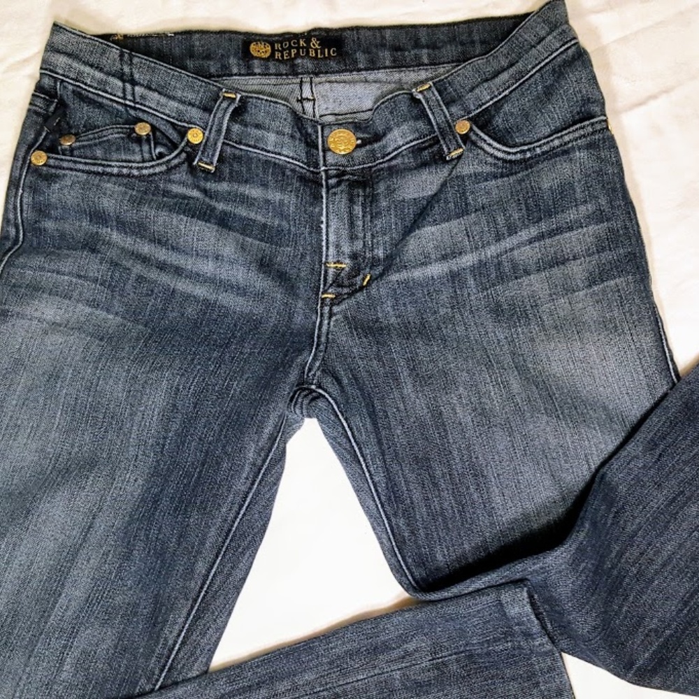Rock & Republic Kasandra Champagne Jeans sz 28